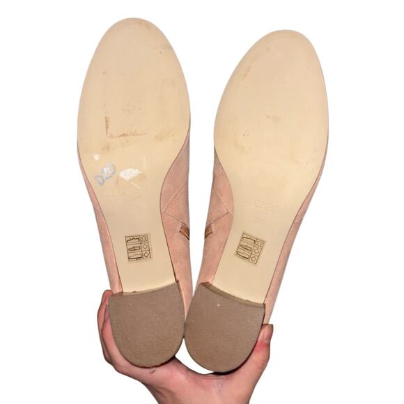 $275 J Crew Women 10.5 Ankle Stacked Heel Boots Suede Soft Blush Upper Leather - Picture 6 of 9
